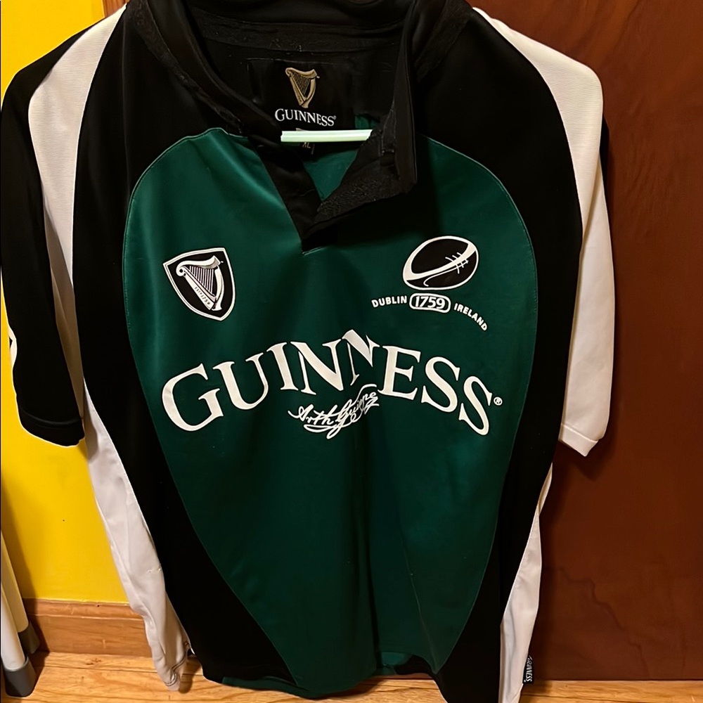 Guinness Green and Black Rugby Jersey
